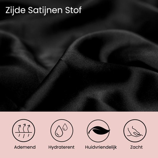 Beyeza Luxe Bonnet XL – Schlafmütze aus Satin – Haarpflege – Haarnetze – Elastisch – Satin – 2 Stück
