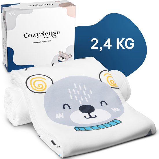 CozySense® Beschwerungsdecke Kind 2,4 kg - Beschwerungsdecke - Beschwerungsdecke mit GLASS-Flow® Druckverteilung - waschbarer Bezug - hypoallergen - für Jungen