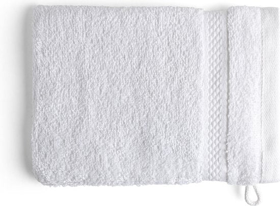 DoubleDry Hotelwaschlappen 16 x 21 cm - 6er Set - 100% Baumwolle 500 g/m2 - Weich und saugfähig - Weiß