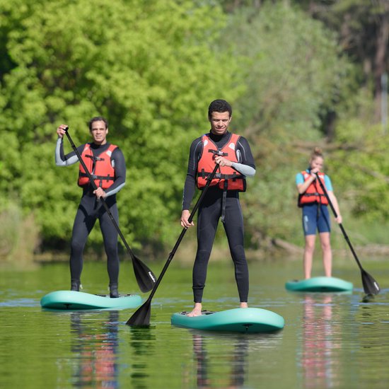 LifeGoods PaddlePro SUP Board - Aufblasbares Paddle Board - Komplettset - Max. 135KG - 320x81cm - Pastellgrün
