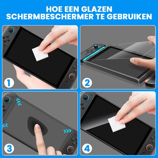 Controlla - Case geeignet für Nintendo Switch 2 - Case geeignet für Nintendo Switch 2 - Inklusive Bildschirmschutz - Schutzhülle - Daumengriffe