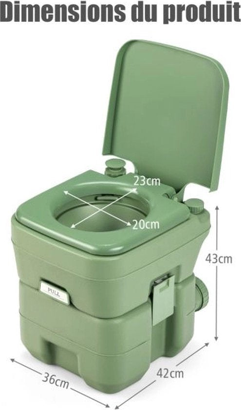 Laodikya Home Camping Toilette Reisetoilette Tragbare Chemische Toilette 20L + 12L
