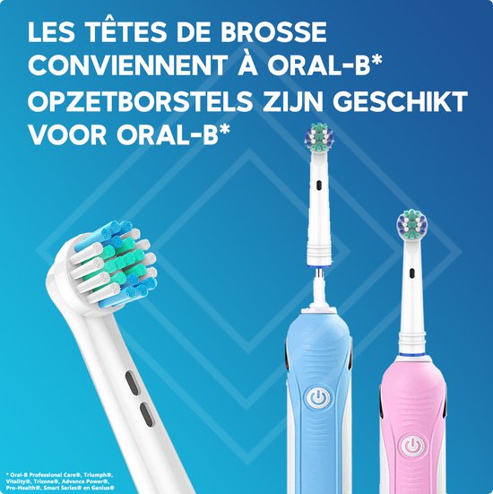 Cosity - 24x Oral-B und Braun kompatible Bürstenköpfe - Briefkastenverpackung - Weiß