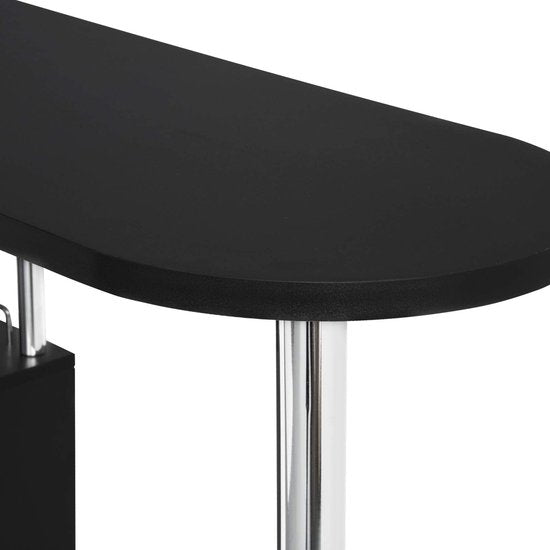 Rootz Bartisch - Bistroständer - Stehpult - Serviertisch - Kneipentisch - Esstisch - Entertainment Station - Schwarz - 113x40x105cm
