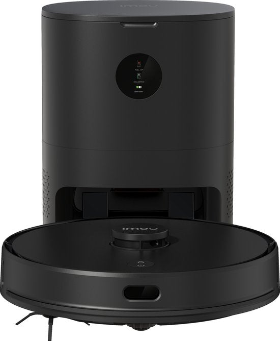 Imou RV1 Pro Max - Staubsaugerroboter mit Ladestation und Wischfunktion - blitzschnelles Kardieren durch LIDAR-Sensor - Speicherplan für 3 Etagen - automatische Entleerung - 6000 Pa Saugleistung - 180 Minuten zusammenhängende Reinigung