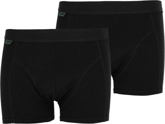 Basset Bamboo Herren Boxershorts schwarz 2er-Pack - Größe M