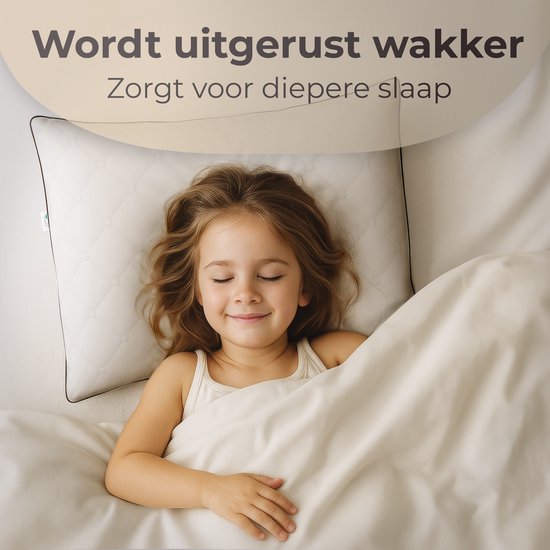 CozySense® Kinderkissen - Kopfkissen Kind - Kleinkind-Kopfkissen - Ergonomisch & verstellbar - 100% Baumwolle - Hypoallergen - OEKO-TEX® - 40x55cm - 2-12 Jahre