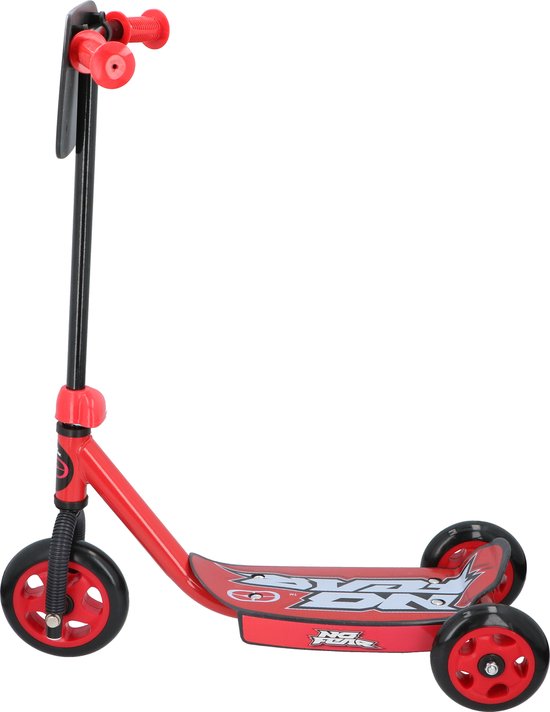 No Fear Kinder-Tretroller mit 3 Rädern – für Jungen und Mädchen – ab 3 Jahren – max. 20 kg – rot