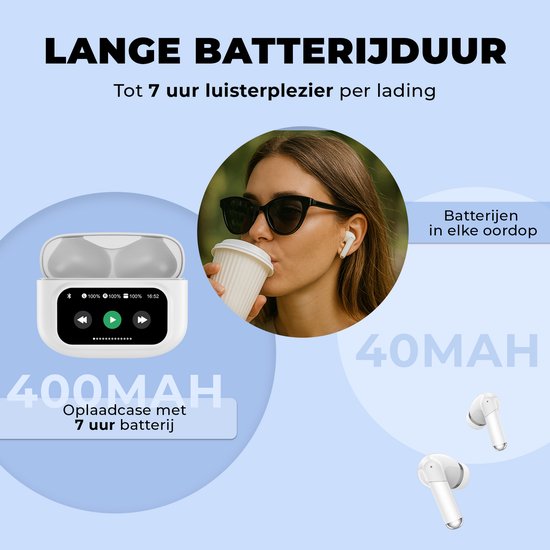 Denver Wireless Earphones Bluetooth - ANC (Aktive Geräuschunterdrückung) - Ohrhörer - Touchscreen - TWD305