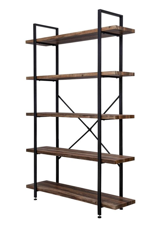 VDD Wandschrank - Industrie - Metall/Holz - schwarz 29,5x105x177,5