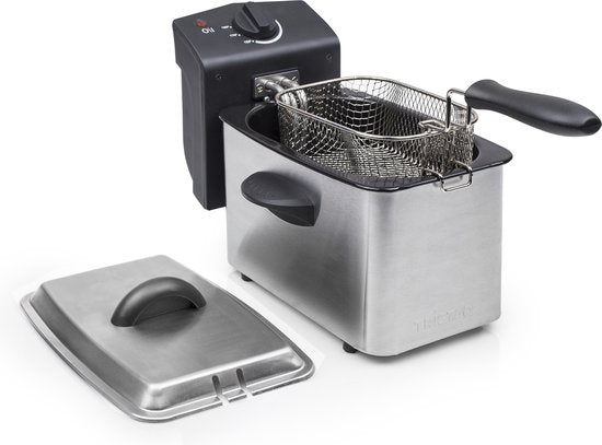 Tristar Fritteuse FR-6919 - Fritteuse klein - Fritteuse 2 Liter - 800W - Camping Fritteuse - Edelstahl