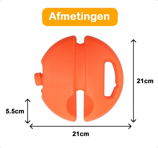 Tennisstock - Tennistrainer - Set mit Gummiband und Tennisball - Orange - Für den Garten - Kinder - Klassiker - Profi - Ferien - Erwachsene