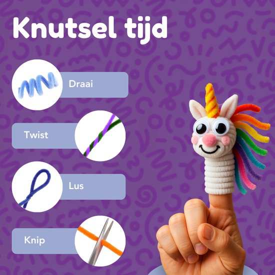 Vaive Pfeifenreiniger & Wackelaugen 450-teilig - Bastelpackung - Basteln Mädchen & Jungen - Bastelpackung - Bastelmaterial Kinder - Bastelpackungen