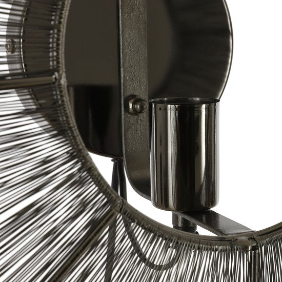Mica Decorations Bodil Wandleuchte - H18 x Ø60 cm - Metall - Schwarz