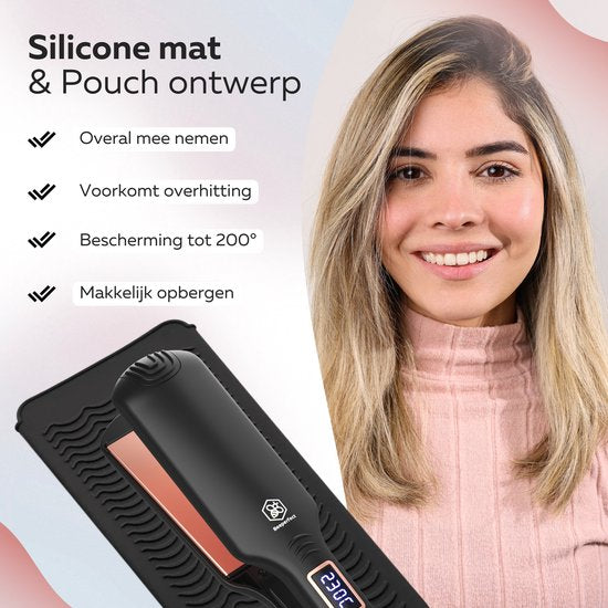 Beeperfect® Glätteisen Pro Straight - Glätten & Locken - Glätteisen - Haarglätter - 80℃ bis 230℃ - Inkl.
