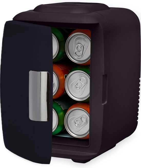 Auronic Mini-Kühlschrank - 4 Liter - Make-up und Schönheitspflege - 100/240V / 12V Autostecker - Schwarz