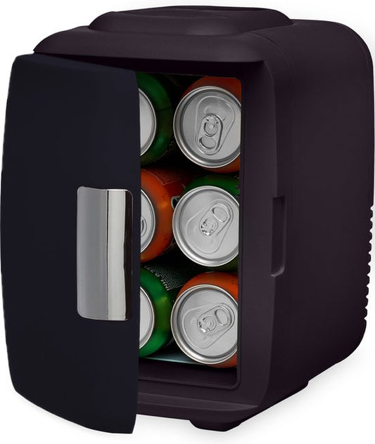 Auronic Mini-Kühlschrank - 4 Liter - Make-up und Schönheitspflege - 100/240V / 12V Autostecker - Schwarz