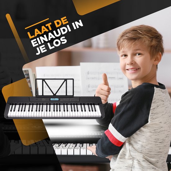 Finesse Keyboard Piano - Ständer & Zubehör - 61 Tasten - MIDI - Electric Piano - Kind