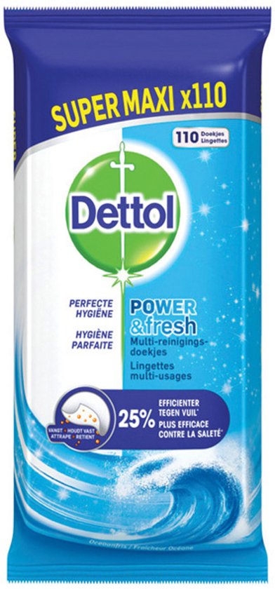 Dettol Reinigungstücher Power & Fresh Ocean – 110 Stück
