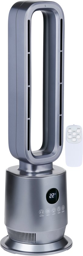 alpina 2-in-1 Heizlüfter 2000 W – Elektrischer Heizlüfter mit Fernbedienung – Schwenkbarer Turmventilator mit Timer – Heizgerät mit einstellbarer Temperatur