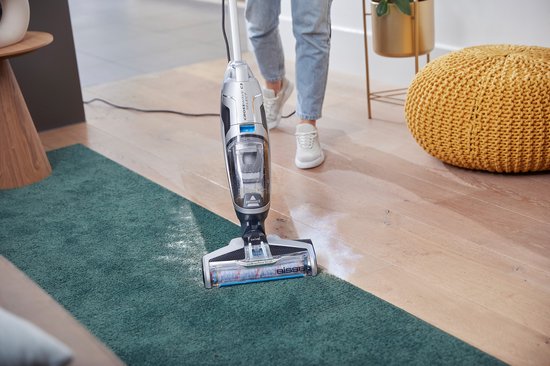 BISSELL Crosswave C3 Select Stabstaubsauger mit Wischfunktion - Schnurgebundener Bodenreiniger - 3 in 1 Saugen, Wischen & Trocknen - Mehrflächensauger - Reinigungsmaschine für Teppich, Fliesen & Holzböden - Leistungsstarker 560W Motor - 3551N