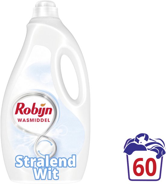 Robijn – Flüssigwaschmittel – Strahlendes Weiß – 60 Waschgänge
