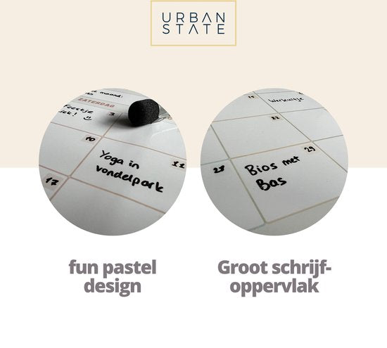 Magnetischer Wochenplaner + Monatsplaner Whiteboard - Trioset - Planer magnetisch - Planungstafel - Familienplaner
