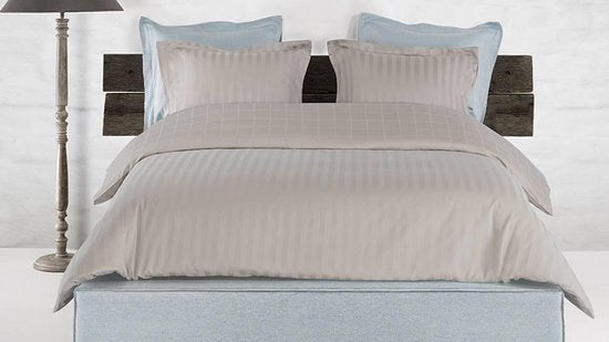 De Witte Lietaer Bettbezug aus Baumwollsatin Zygo – Hotelgröße – 260 x 240 cm – Taupe