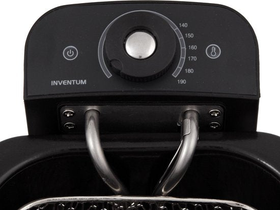 Inventum GF431B - Fritteuse - 3 Liter - bis zu 190 Grad - 2200 Watt - Kaltzone - Fritteuse - Schwarz