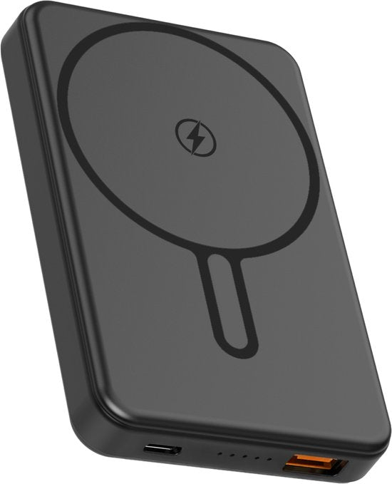 Nuvance Powerbank 10000 mAh - Geeignet für MagSafe - 15W Schnellladegerät - Wireless Powerbank - Usb-A 22.5W & Usb-C 20W - Schwarz
