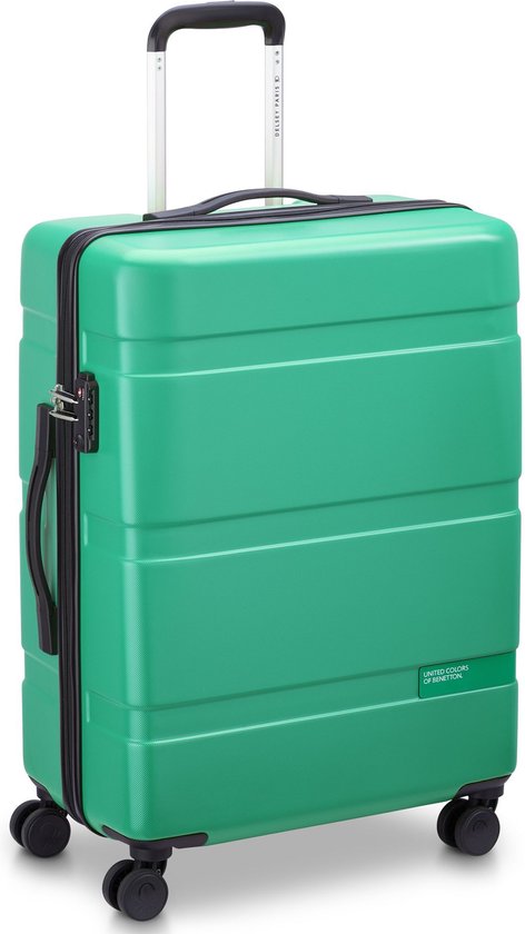 Delsey Paris x United Colors Of Benetton - Now Kofferset - 3 Stück - Handgepäck 34L + aufgegebenes Gepäck 65L und 93L - Grün