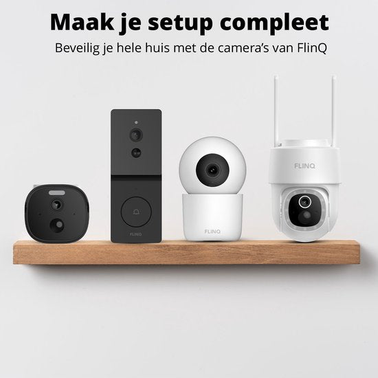 FlinQ Smart Security Camera Sentinel - USB & Solar aufladbar - Outdoor-Kamera mit Solarpanel - Outdoor-Sicherheitskamera - 2K HD - Nachtsicht