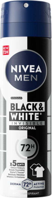 NIVEA Men Deodorant-Spray Invisible for Black & White – 150 ml