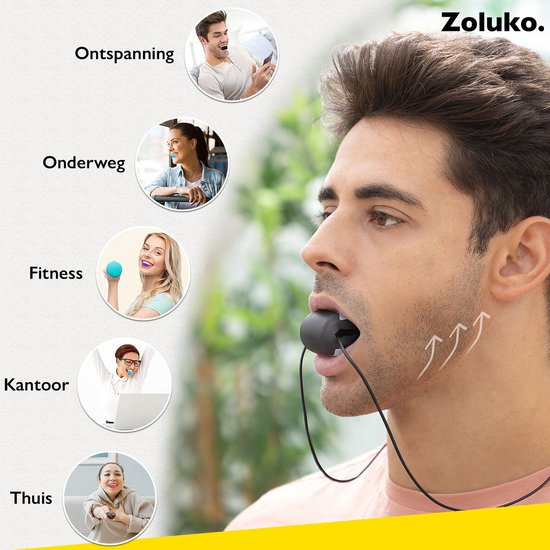 Zoluko Professional Jawline Trainer Set - Inkl. Kette und Aufbewahrungsboxen - 3 Stufen - Jaw Trainer Männer und Frauen - Jaw Trainer - Jawline Trainer - Jaw Trainer - Lower Chin Trainer - Lower Chin Slimming