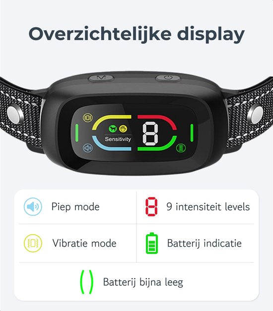 Dutchwide Anti-Bell-Halsband Pro - 100% wasserdicht - Hundetrainingshalsband - Mit Anti-Bell-Vorrichtung - Geeignet für kleine und große Hunde - Hundetrainingshilfe