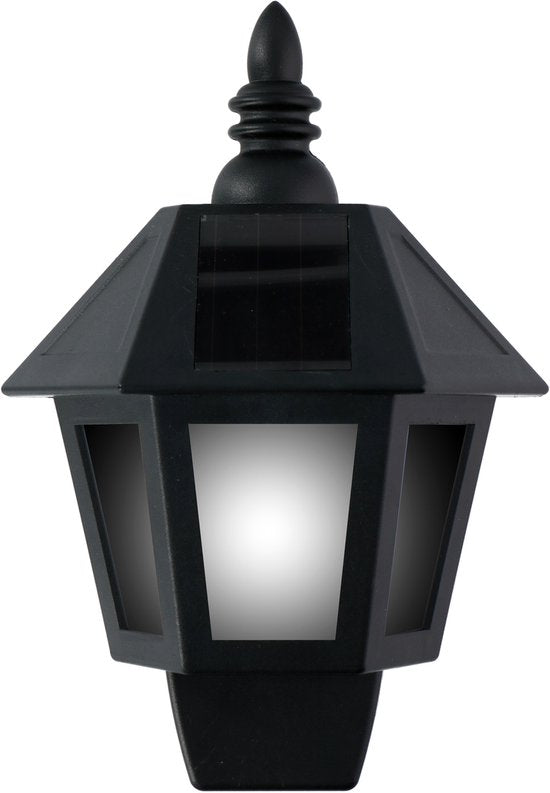 Grundig Solar-LED-Wandleuchte mit Flammeneffekt & Kaltweiß – 2 Modi – Solarbetrieb – IP44 – 6–8 Stunden