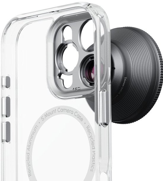 iPhone 16 Pro Kameratasche transparent - Quick Lens Attachment - kristallklares Design - MagSafe-kompatibel - 2M Fallschutz - langlebiges Recycling-Material - drahtloses Aufladen