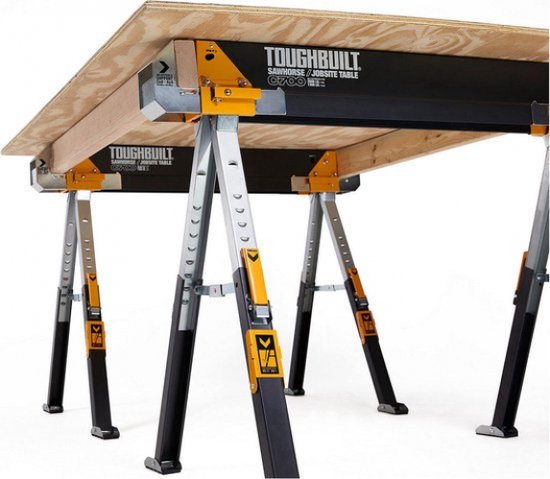 ToughBuilt TB-C700-2 Sägebock Set - Höhenverstellbar - 589 kg Tragkraft - Stahl - 2 Stück