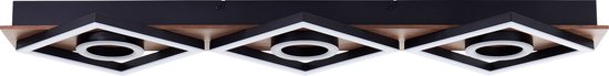 Brilliant Deckenleuchte Maureen - 88 cm - Schwarz mit Holz