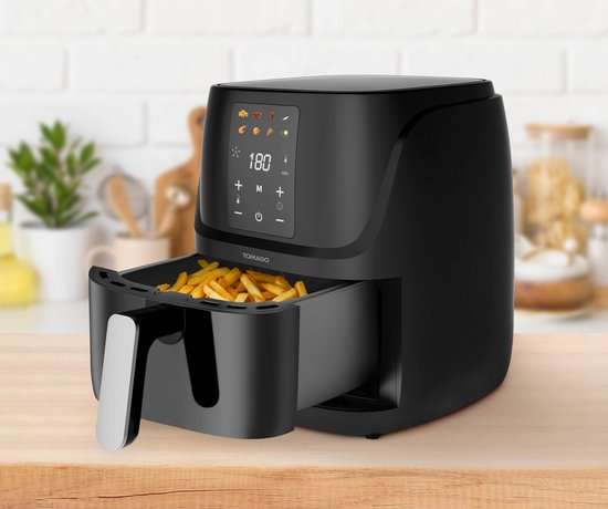 Tomado TAF3010B - Heißluftfritteuse - 3 Liter Fassungsvermögen - Digitalanzeige - 300g Pommes frites