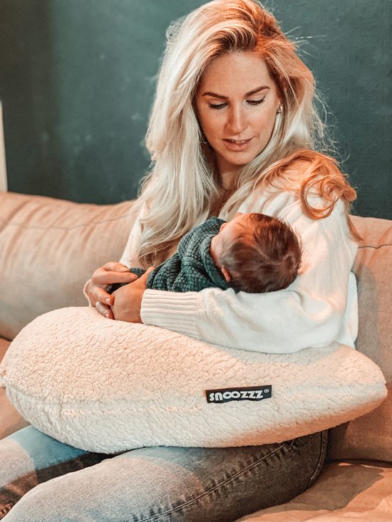 Snoozzz Stillkissen Small mit Fiber-Füllung und abnehmbarem Bezug – Chestnut – 120 cm