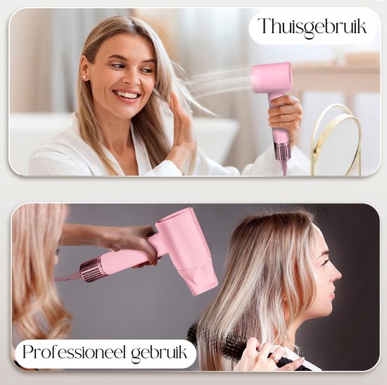 Sansbeauté® Haartrockner mit Diffusor - Locken - 110.000 U/min - Ionen-Haartrockner mit Bürste - 3 Stufen - 3 Aufsätze - Reisehaartrockner - Coolshot - Haartrockner mit Diffusor - Haartrockner - 2000W - EssentiaPRO®
