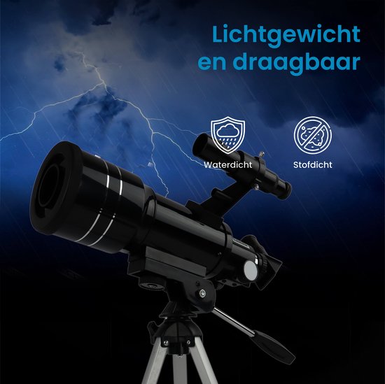 ODESSEY Milky Way Teleskop - 150x Vergrößerung - 70 mm Refraktor - Tischstativ - Für Kinder und Erwachsene