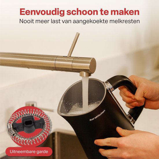 AoraKitchen Elektro-Milchaufschäumer - 5-in-1 - Milchaufschäumer - 500ML - Touch - Milchaufschäumer