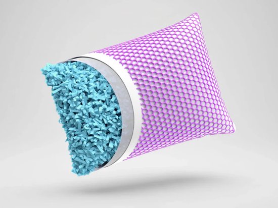 Kameo® Flex Kopfkissen | Anpassbares Kopfkissen bei Nackenbeschwerden | Mit FlexGrid-Kühltechnologie | 60 x 40 cm | Waschbar | Kopfkissen für Seiten- und Rückenschläfer | Memory-Schaum-Kopfkissen | Nackenkissen