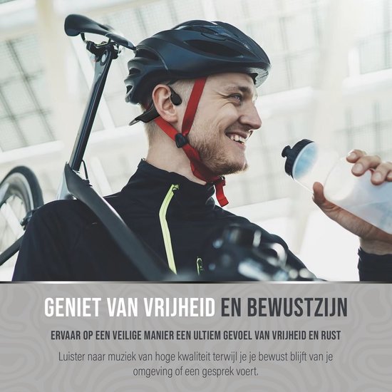 Tech Essentials Wave - Sport-Ohrhörer - Drahtlos - Offenes Ohr - IPX7 - Knochenleitungskopfhörer - Kopfhörer - Laufen - Bluetooth