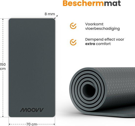 Moovv Schutzmatte - 150 x 70 x 0,8 cm - Bodenmatte