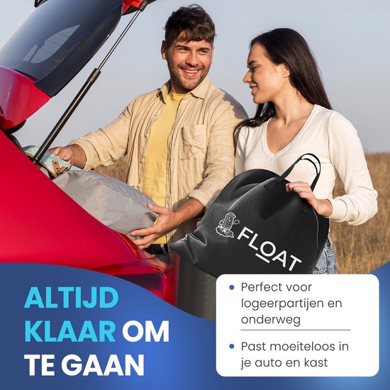 FLOAT Gemina - 3in1 Luftbett mit elektrischer Pumpe - 190x99x20 cm - Feste Luftmatratze - Leichtgewicht für Camping - Zwei 1-Personen-Luftbetten