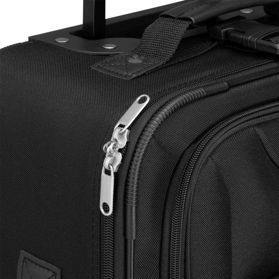 Juskys Trolley-Reisekoffer-Set / Kofferset Athen - 5-teilig - Schwarz