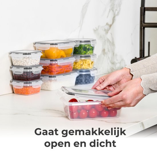 Stosh Freshness Trays - Meal Prep Trays - Gefrierschalen - Lebensmittelbehälter - 6 Stück - Kunststoff - BPA frei